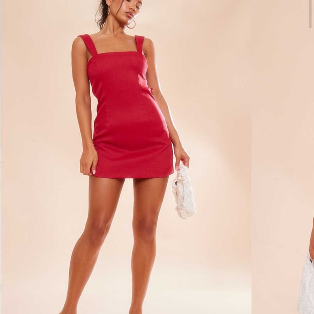 PrettyLittleThing Red Mini Dress
